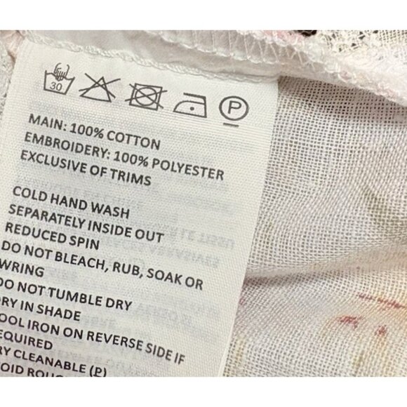 NWT Bardot Button Floral Eyelet Top Large Cottage Embroidered‎ Garden Victorian - Picture 9 of 12